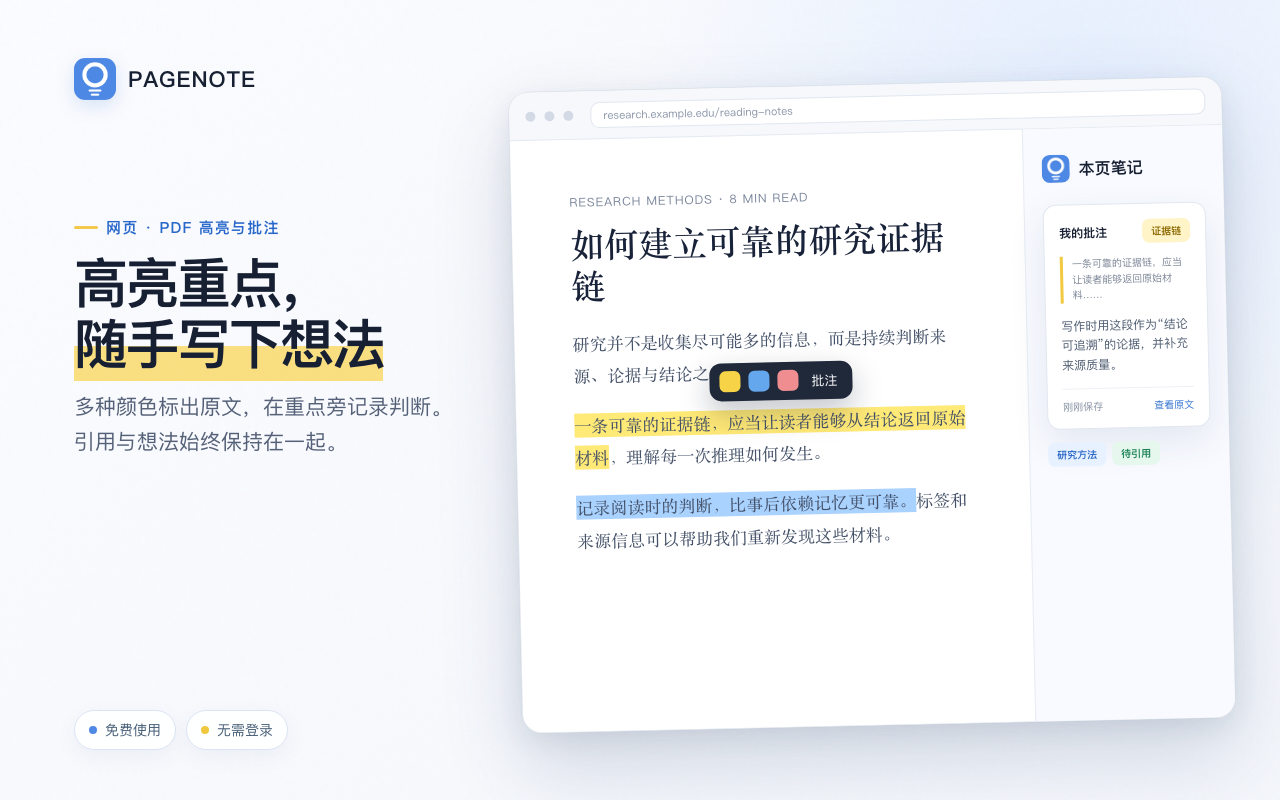 网页与 PDF 高亮